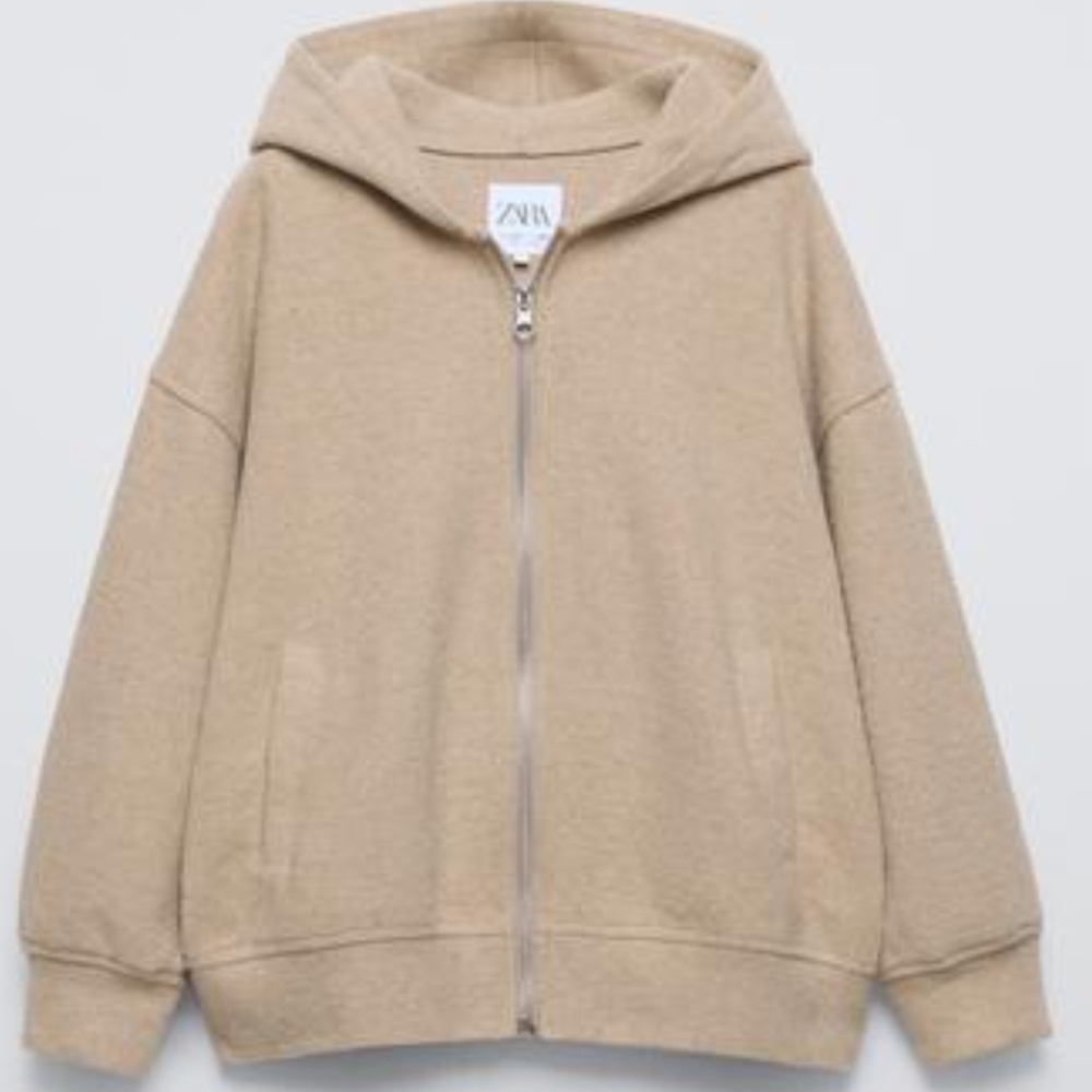 Zara Kids Beige Hoodie + Sweatpants Set